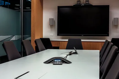 Professional conference room AV installation