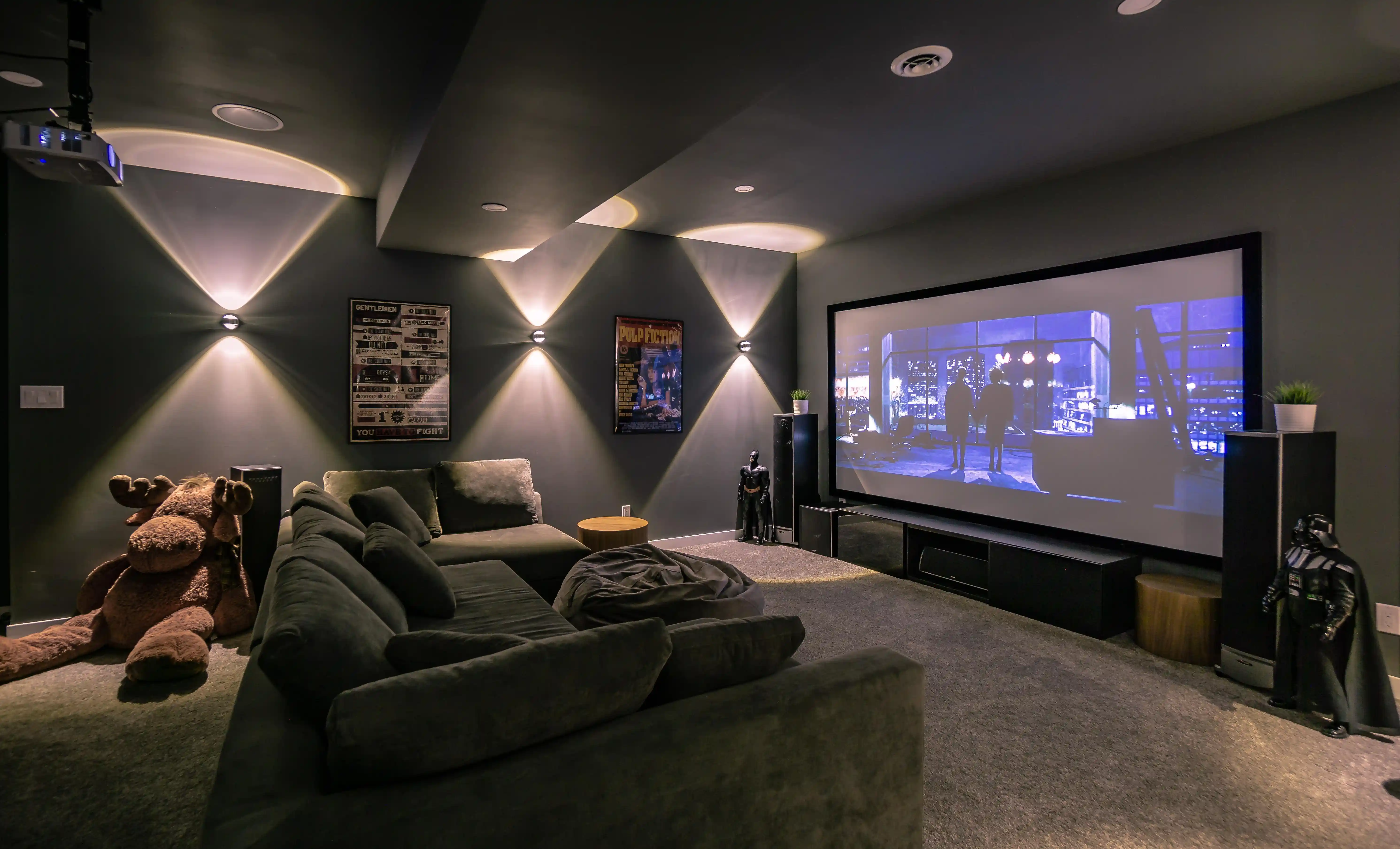 Home theater and audio video installation with surround sound system