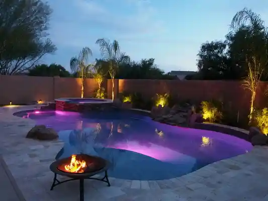 Pool lighting installation Kansas City Metro - underwater LED and deck lighting